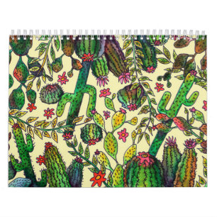 Cactus Family Pattern Kalender