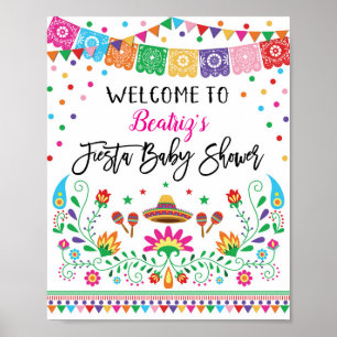 Cactus Fiesta Baby Dusche Begrüßung Poster Dekorat