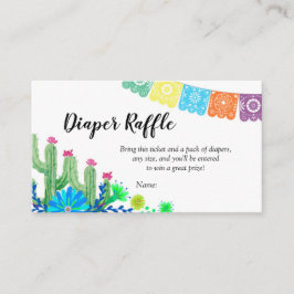 Cactus Fiesta Diaper Raffle Card Begleitkarte