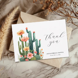 Cactus Fiesta Floral Brautparty Dankeskarte