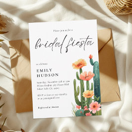 Cactus Fiesta Floral Brautparty Einladung