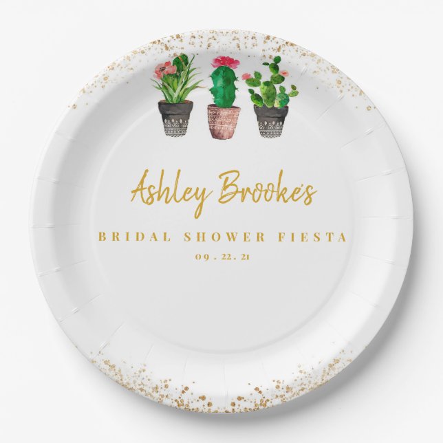 Cactus Fiesta Pappteller (Vorderseite)