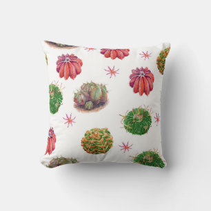 Cactus floral: Aquarellfarben Kissen