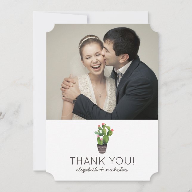 Cactus Floral Rose - Merci (Devant)