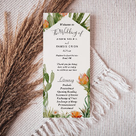 Cactus Floral Wüste Wedding Flat Program Programm