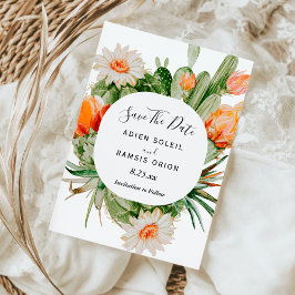 Cactus Floral Wüste Wedding rettet das Datum Save The Date