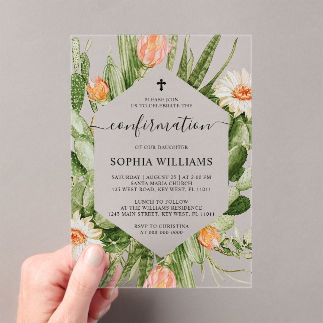 Cactus Flowers Frame Confirmation  Acryleinladungen (Insitu (Handheld))