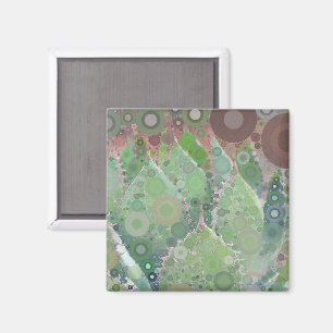 Cactus Foto Art Green Pink Brown Desert Fun Magnet