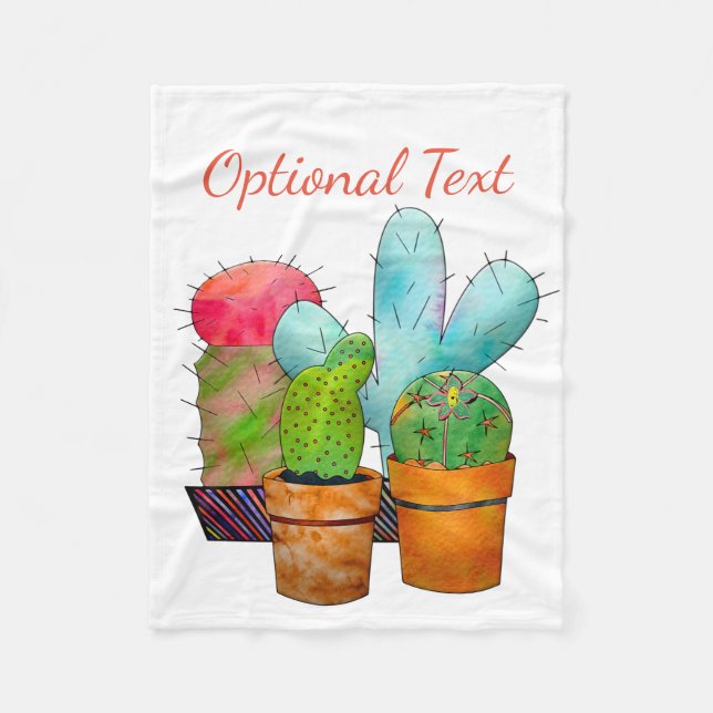 Cactus Garden Fleecedecke (Vorderseite)