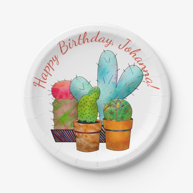 Cactus Garden Pappteller (Vorderseite)