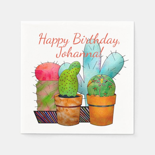 Cactus Garden Serviette (Vorderseite)