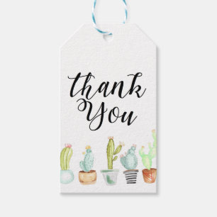 Cactus Garden   Wasserfarbe Vielen Dank Geschenkanhänger