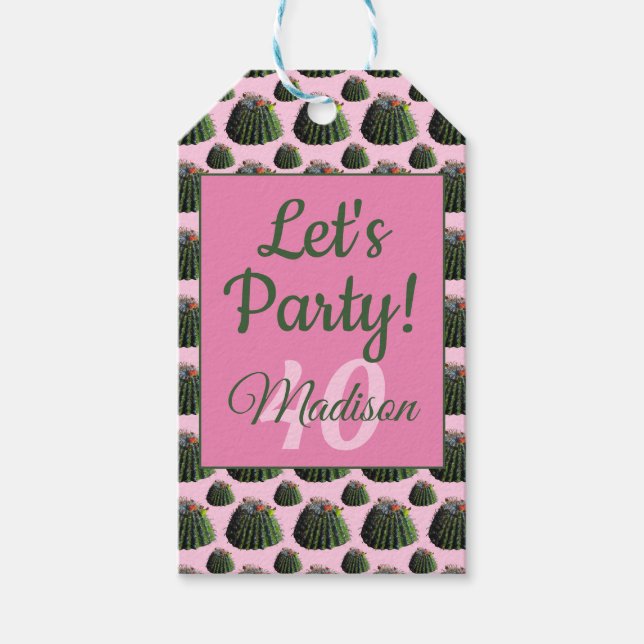 Cactus Gift Tags Geschenkanhänger (Vorderseite)
