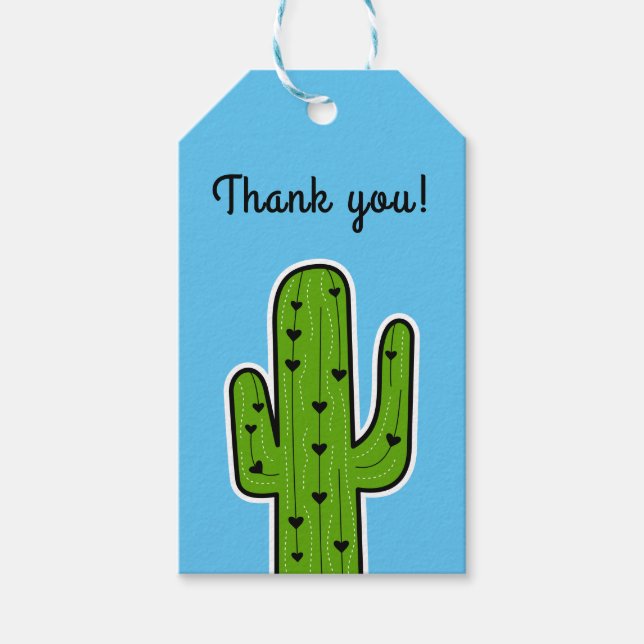 Cactus Gift Tags Geschenkanhänger (Vorderseite)