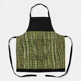 Cactus Green Kitchen Apron with Black Upper  Schürze