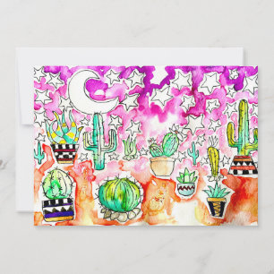 Cactus Greeting Card Feiertagskarte
