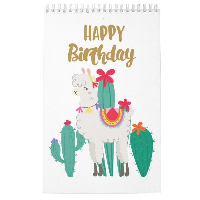 Cactus Happy Birthday Kalender (Titelbild)