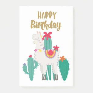 Cactus Happy Birthday Post-it Klebezettel