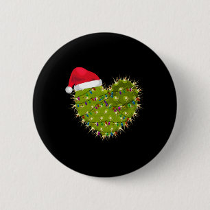 Cactus Heart Christmas Button