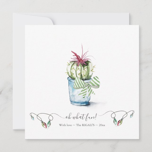 Cactus Holiday Card Mitteilungskarte (Vorderseite)