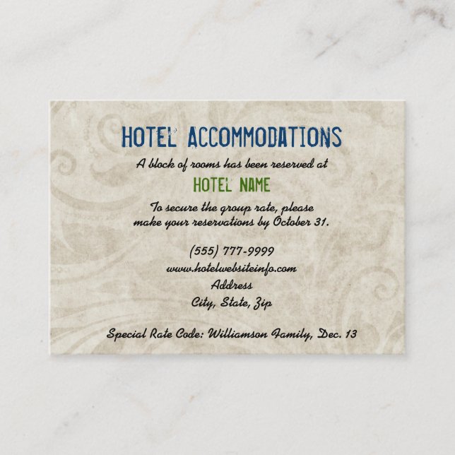 Cactus Hotel Accommodation Enclosure Cards Begleitkarte (Vorderseite)