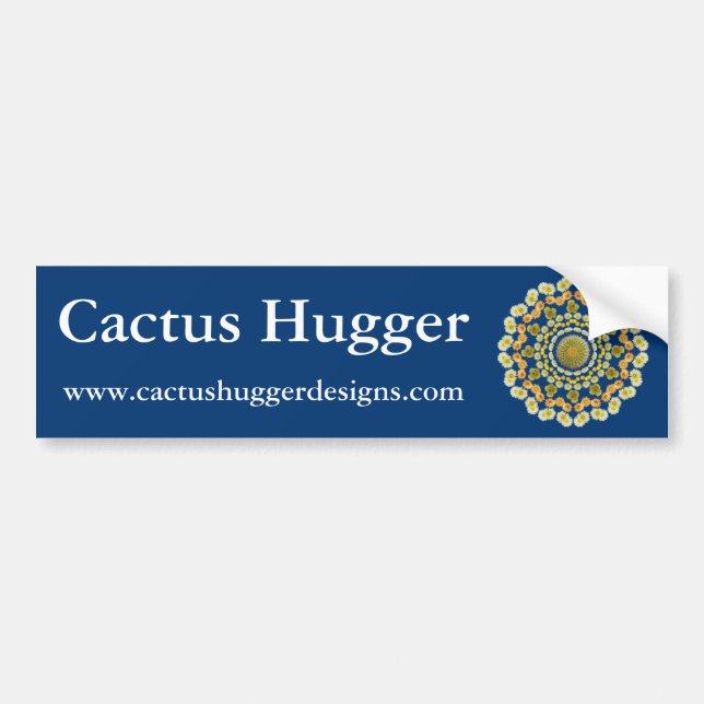 Cactus Hugger Bumper Sticker avec Barrel Cactus 2A (Devant)