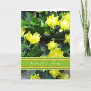 Cactus in Full Bloom Cinco de Mayo Karte