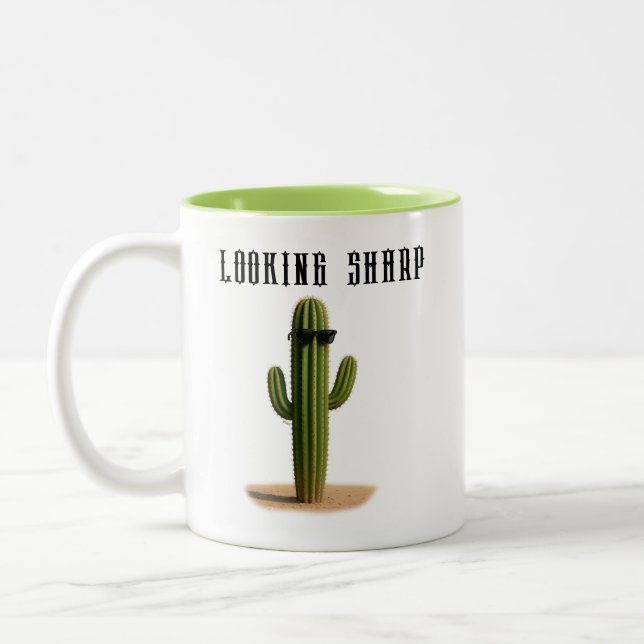Cactus in Shades Looking Sharp - ELGIS Zweifarbige Tasse (Links)