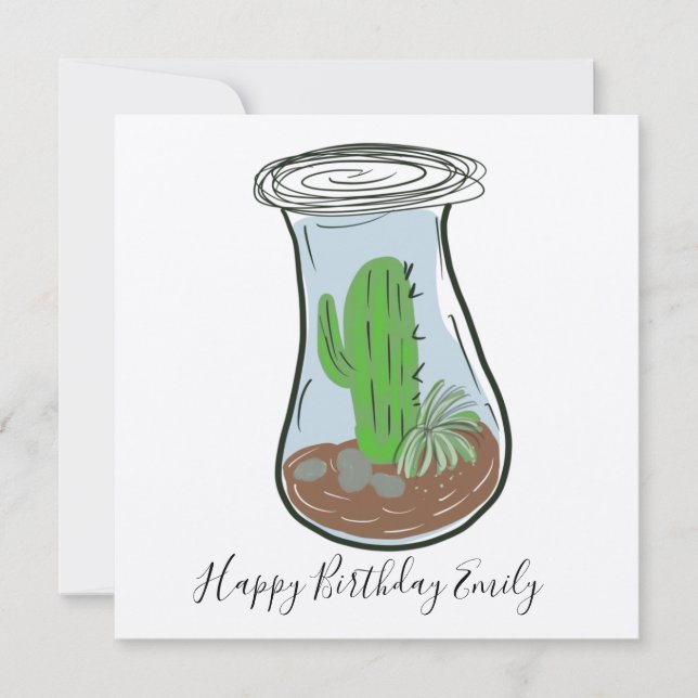 Cactus Jar Greenery Illustration (Vorderseite)