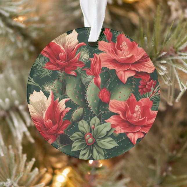 Cactus Kisses & Christmas Wishes – A Double-Sided  Ornament (Baum)