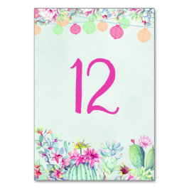 Cactus Lantern Fiesta Succulents Tischnummer