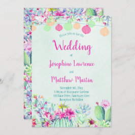 Cactus Lantern Fiesta Wedding Einladungen