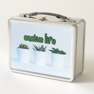 Cactus Life Potted Pflanze Metall Brotdose