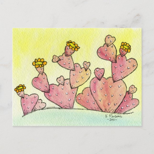 Cactus Love Postkarte (Vorderseite)