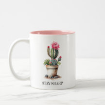 Cactus Lover Bleibe Sharp Elegante Wasserfarbe