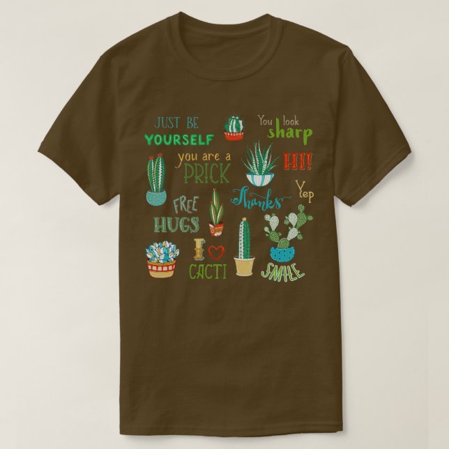 Cactus Lovers Pflanze Lovers Bauer T-Shirt (Design vorne)