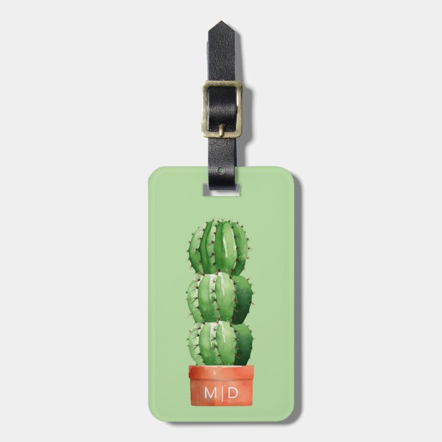 Cactus Luggage Tags Gepäckanhänger (Vorderseite vertikal)