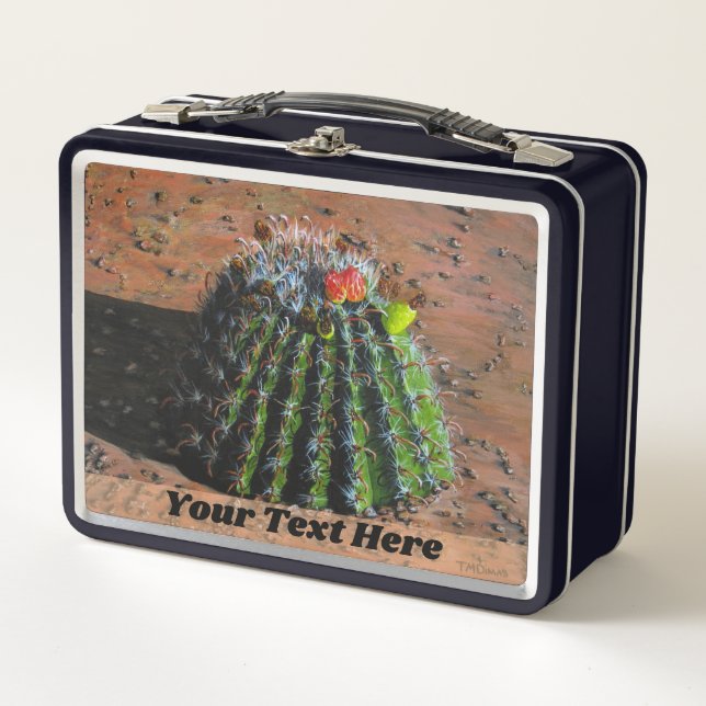 Cactus Lunch Box - Optionale Personalisierung (Vorderseite)