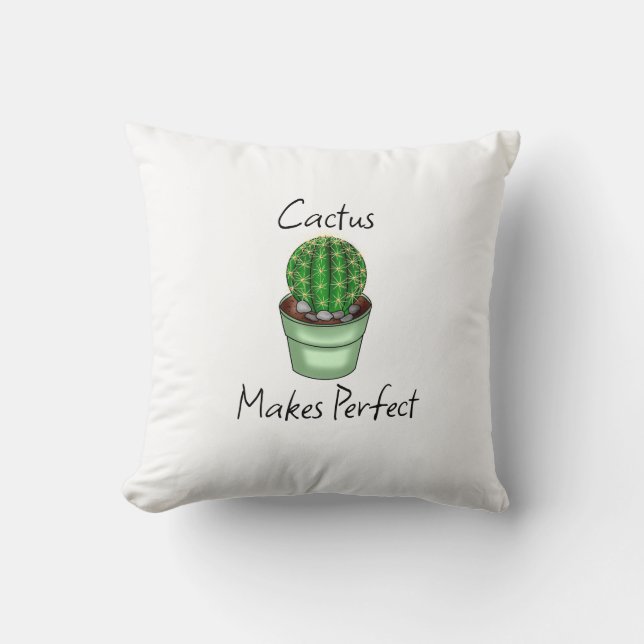 Cactus macht perfekt | Pflanze Puppe Kissen (Vorderseite)