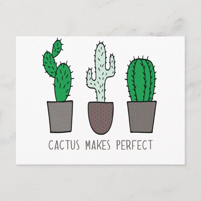 Cactus macht perfekt Pub Postkarte (Vorderseite)