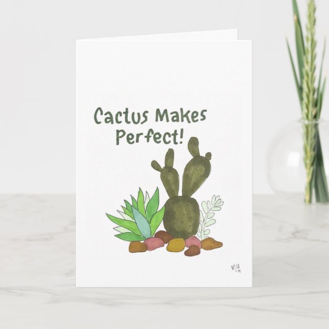 Cactus macht perfekte Karte (Vorderseite)