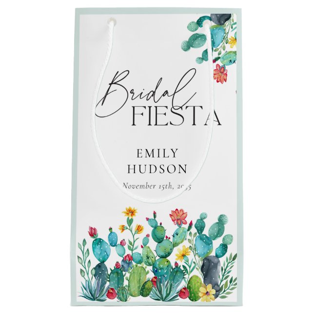 Cactus Mexican Fiesta Brautparty Kleine Geschenktüte (Vorderseite)