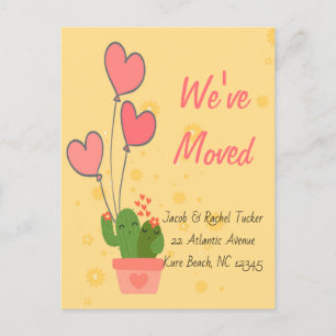 Cactus move card Wir haben Moving Announcem versch Postkarte