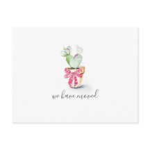 Cactus New Zuhause Holiday Moving Announcemet