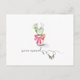 Cactus New Zuhause Holiday Moving Announcemet Postkarte