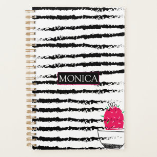 Cactus noir blanc motif monogramme