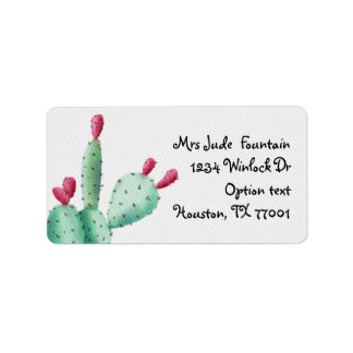 Cactus painting Rücksendeadresse Mailing Label Adressaufkleber