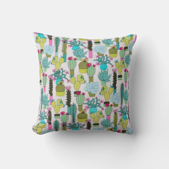 Cactus Partout Jeu Oreiller (Recto)