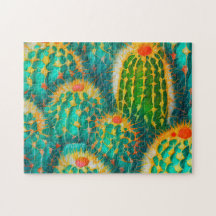 Cactus Pattern 4 Foto Puzzles Internet Jigsaw Puz