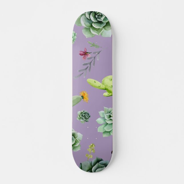 Cactus Pattern 7 Skateboard (Vorne)
